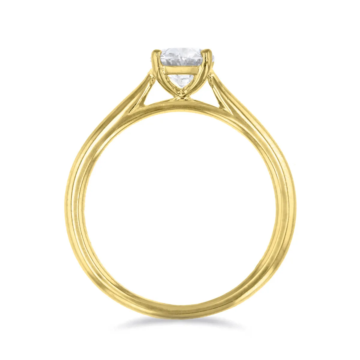 0.35ct Ophelia Oval Cut Diamond Solitaire Engagement Ring | 18ct Yellow Gold