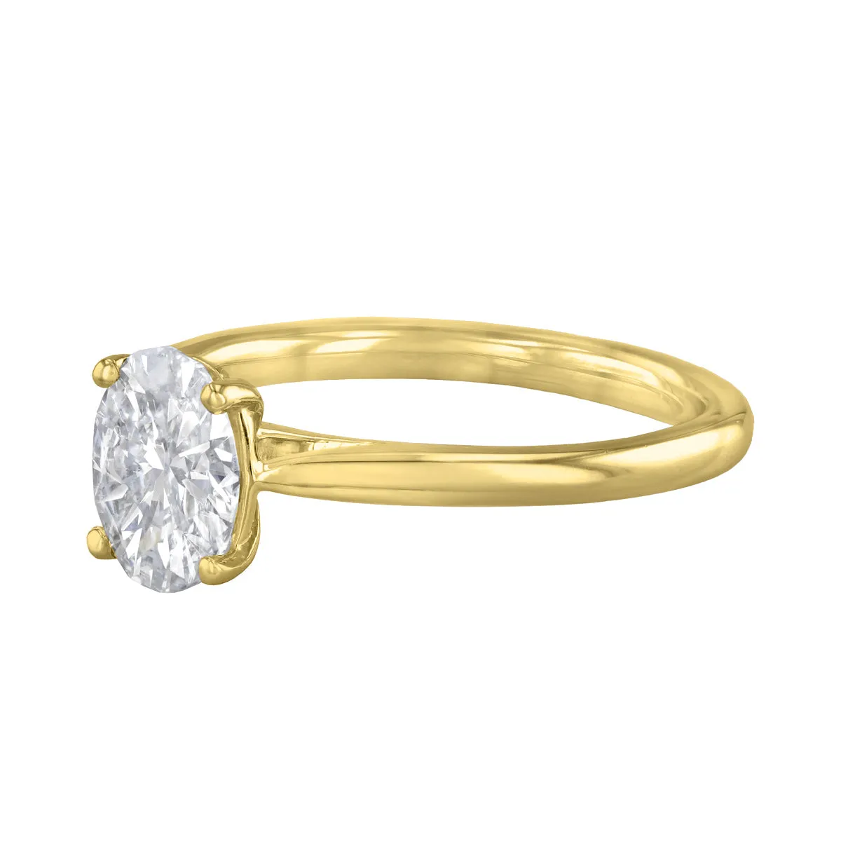 0.35ct Ophelia Oval Cut Diamond Solitaire Engagement Ring | 18ct Yellow Gold