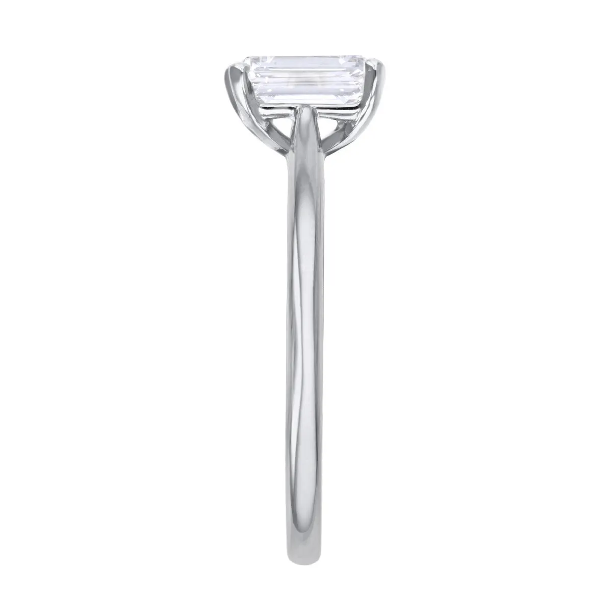 0.50ct Ophelia Emerald Cut Diamond Solitaire Engagement Ring | Platinum