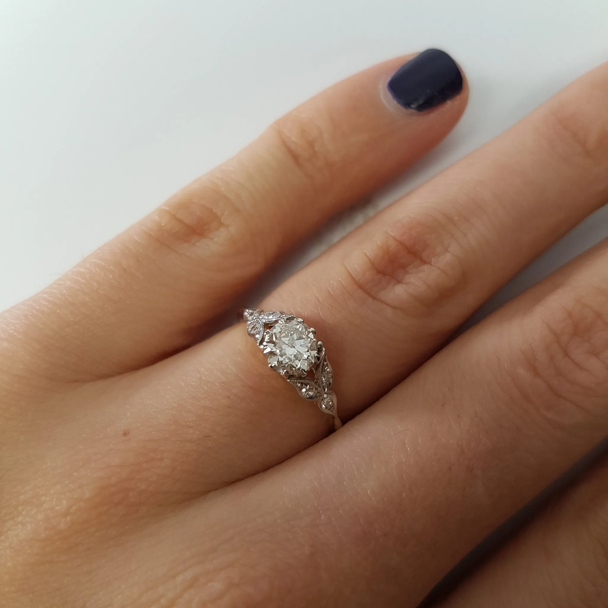 0.62CTW VINTAGE OLD EUROPEAN CUT DIAMOND RING
