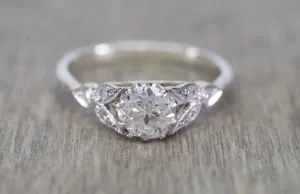 0.62CTW VINTAGE OLD EUROPEAN CUT DIAMOND RING
