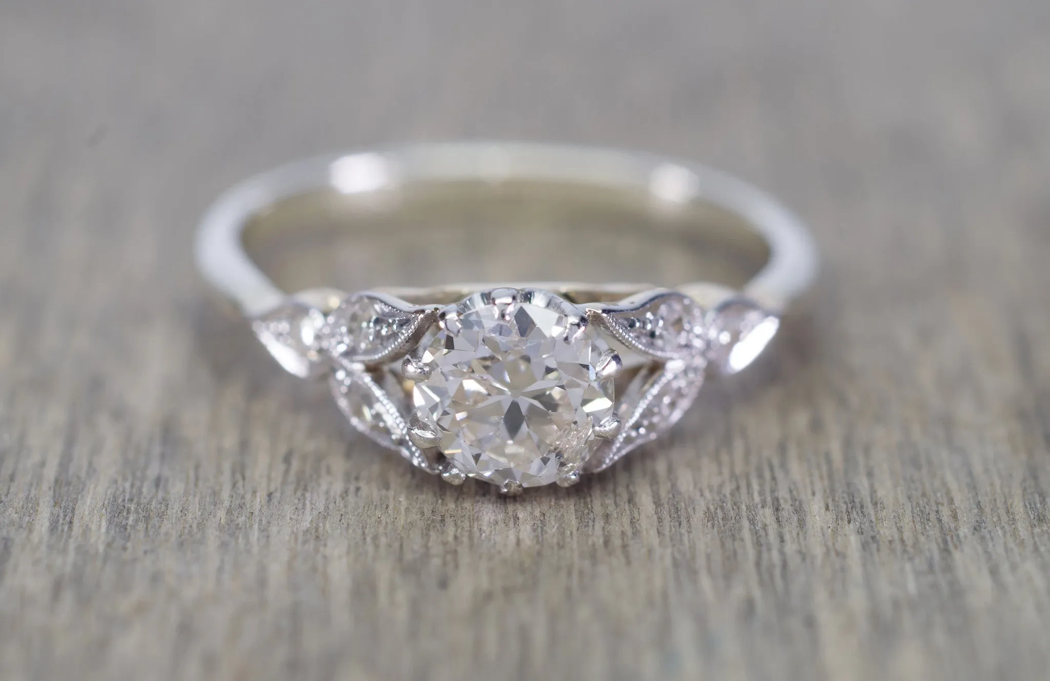 0.62CTW VINTAGE OLD EUROPEAN CUT DIAMOND RING