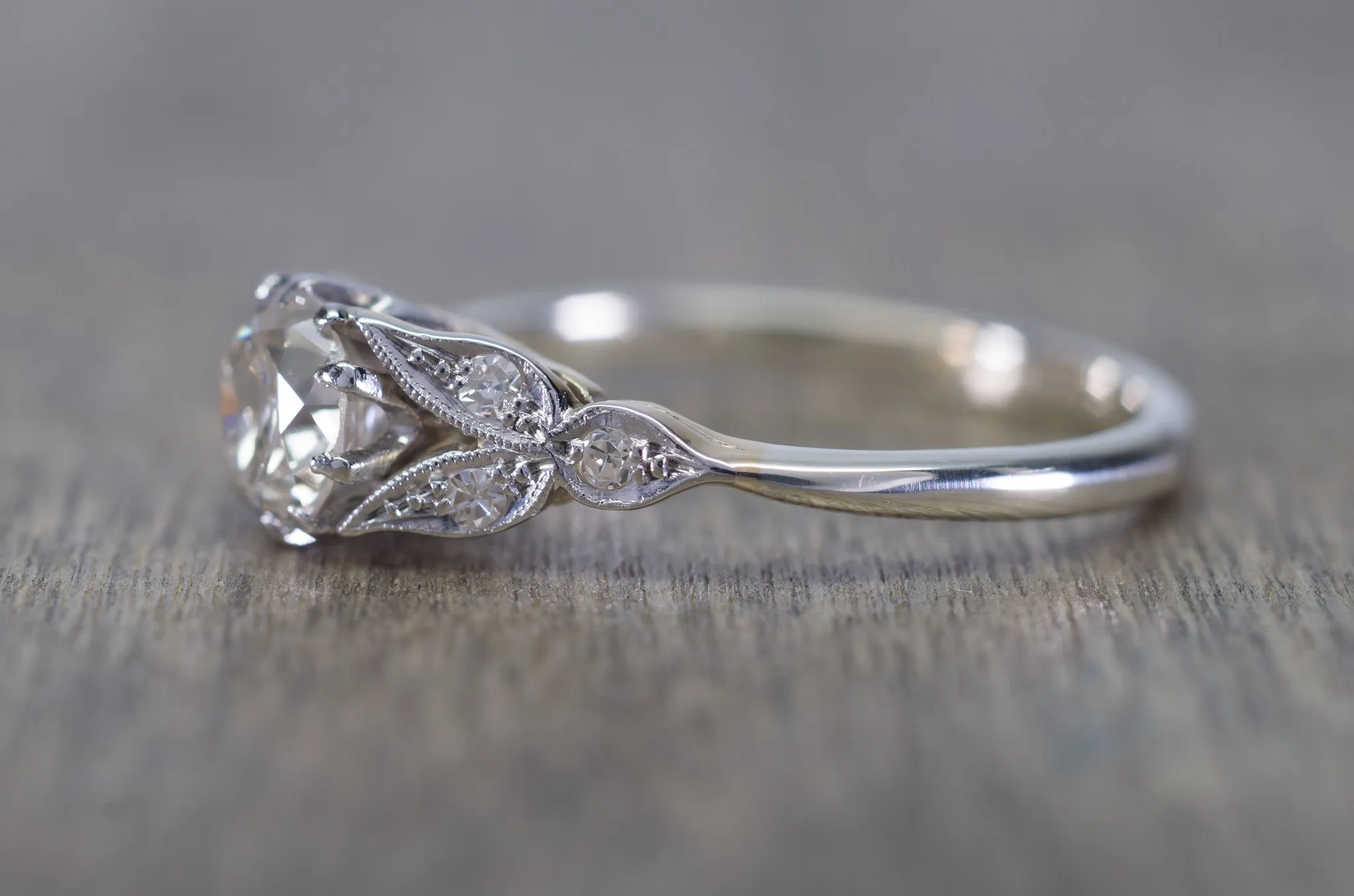 0.62CTW VINTAGE OLD EUROPEAN CUT DIAMOND RING