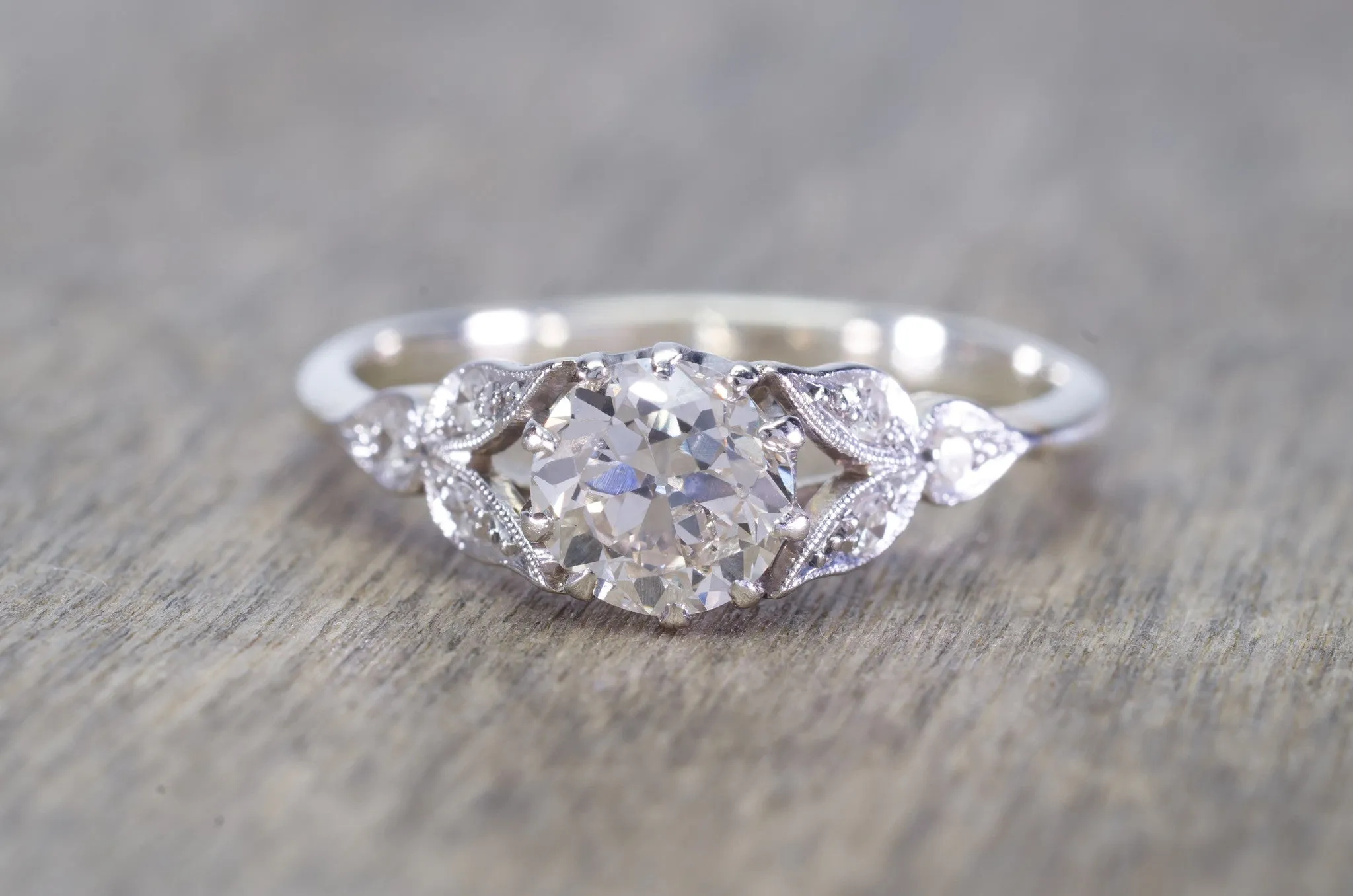0.62CTW VINTAGE OLD EUROPEAN CUT DIAMOND RING