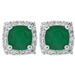 10K White Gold Diamond Earrings