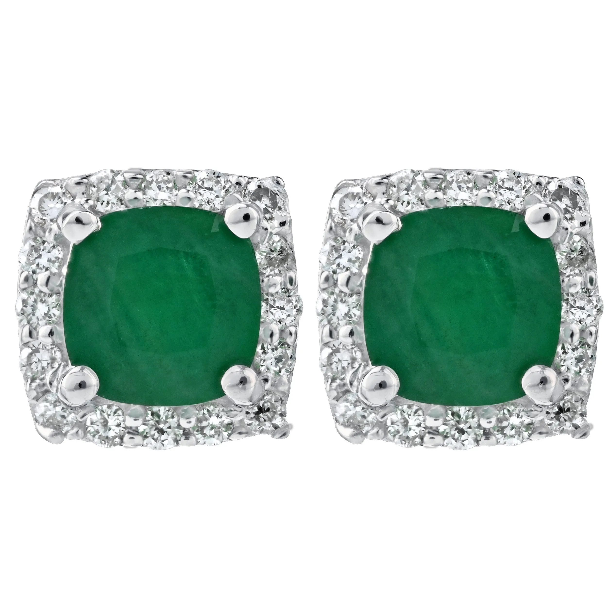 10K White Gold Diamond Earrings
