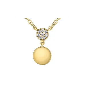 10K Yellow Gold (0.04ct) Diamond Contemporary Necklace