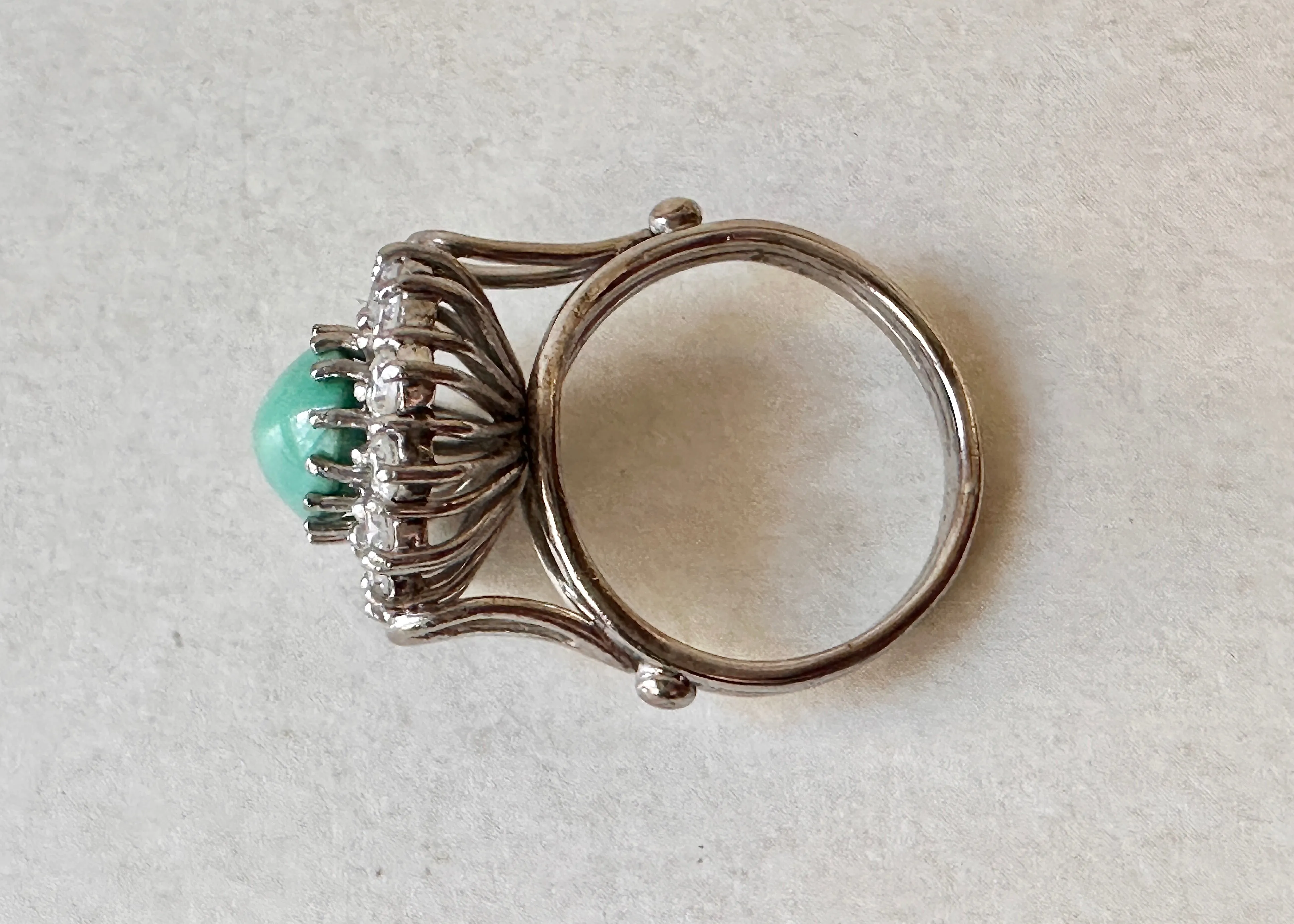 14k Gold, Diamond and Turquoise Ballerina Ring