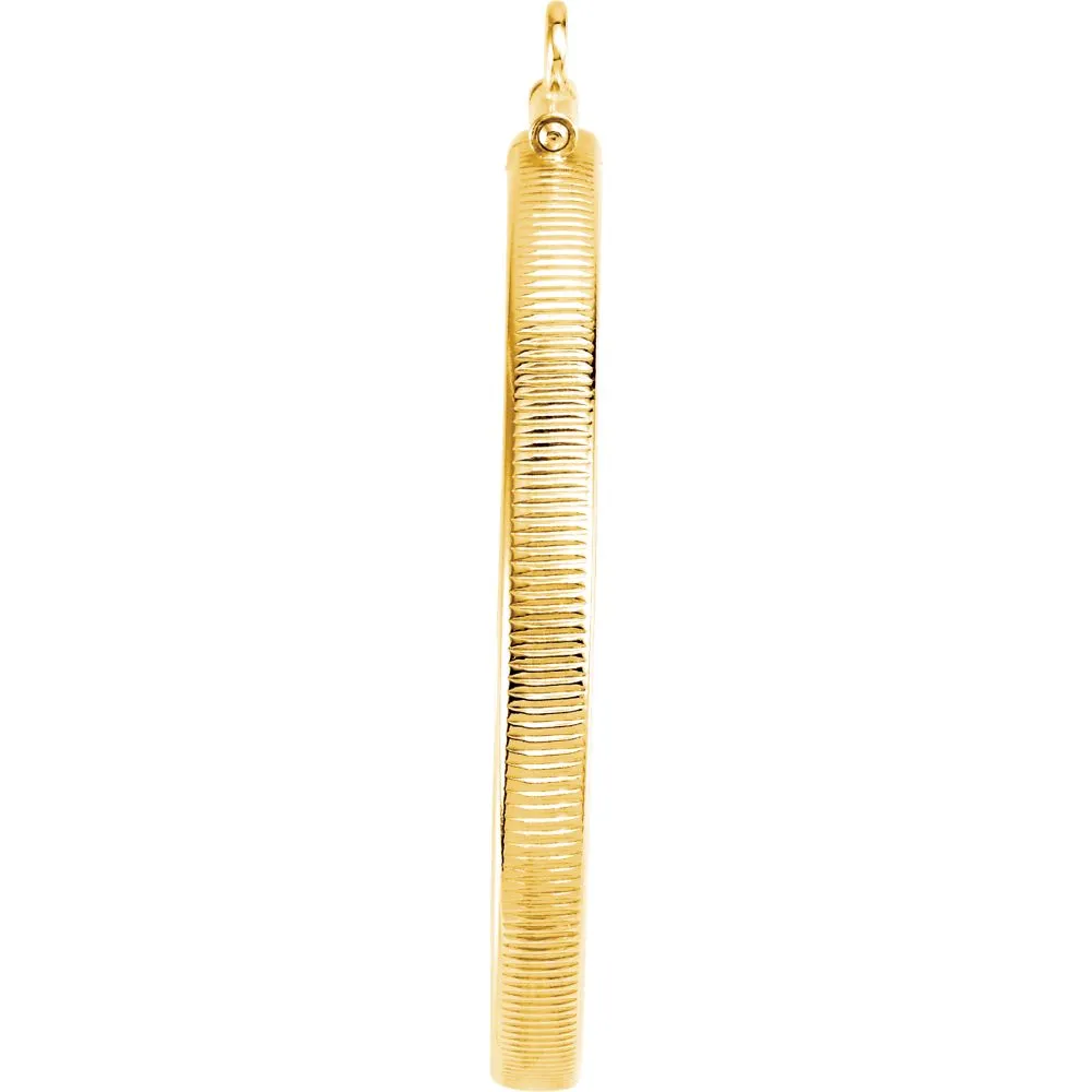 14k Yellow Gold 38.2x2.8mm Coin Edge Screw-Top Frame Mounting for U.S. $1.00 Coin