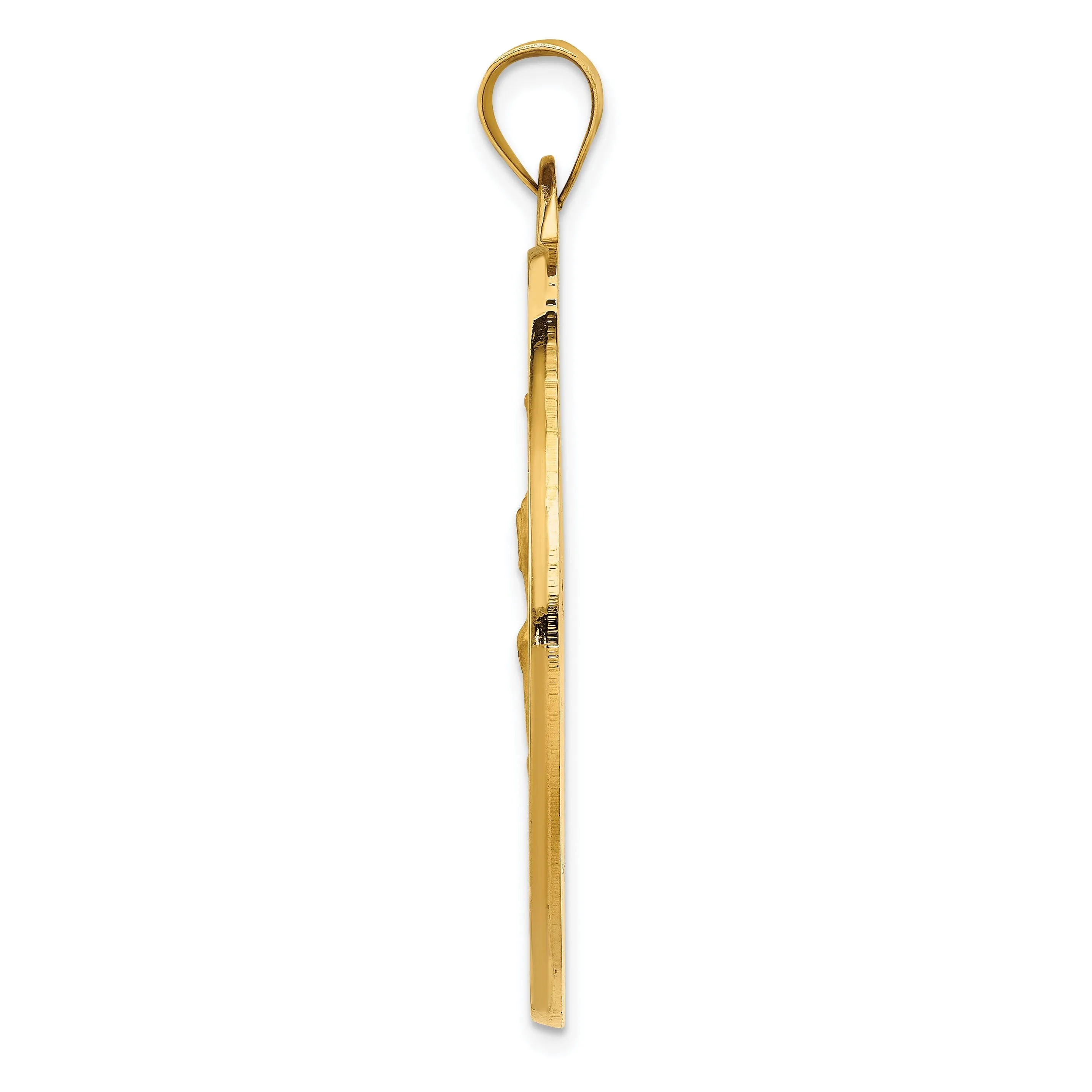 14k Yellow Gold Saint Christopher Medal Pendant