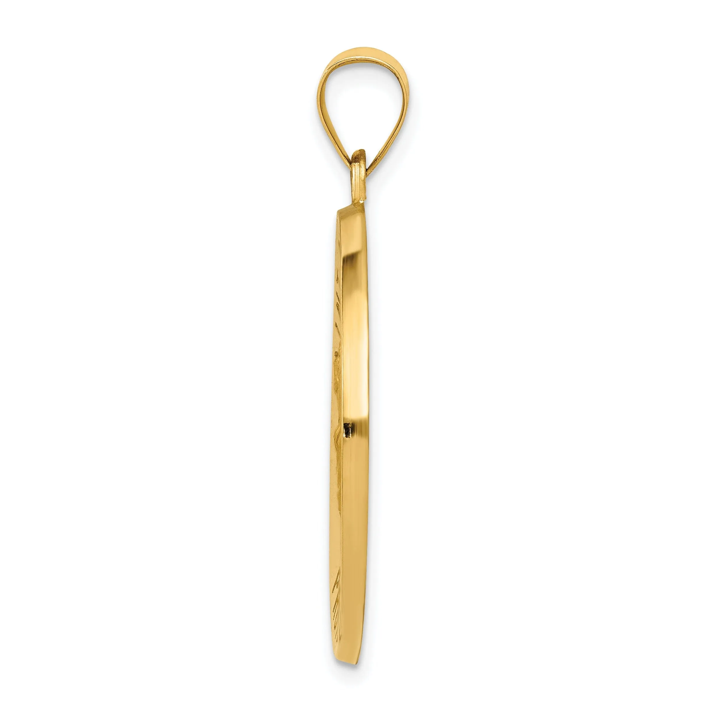 14k Yellow Gold Saint Christopher Medal Pendant