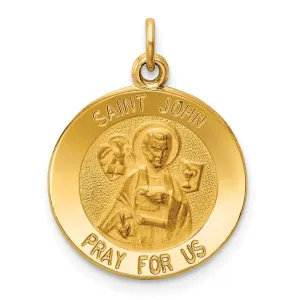 14k Yellow Gold Saint John Medal Pendant