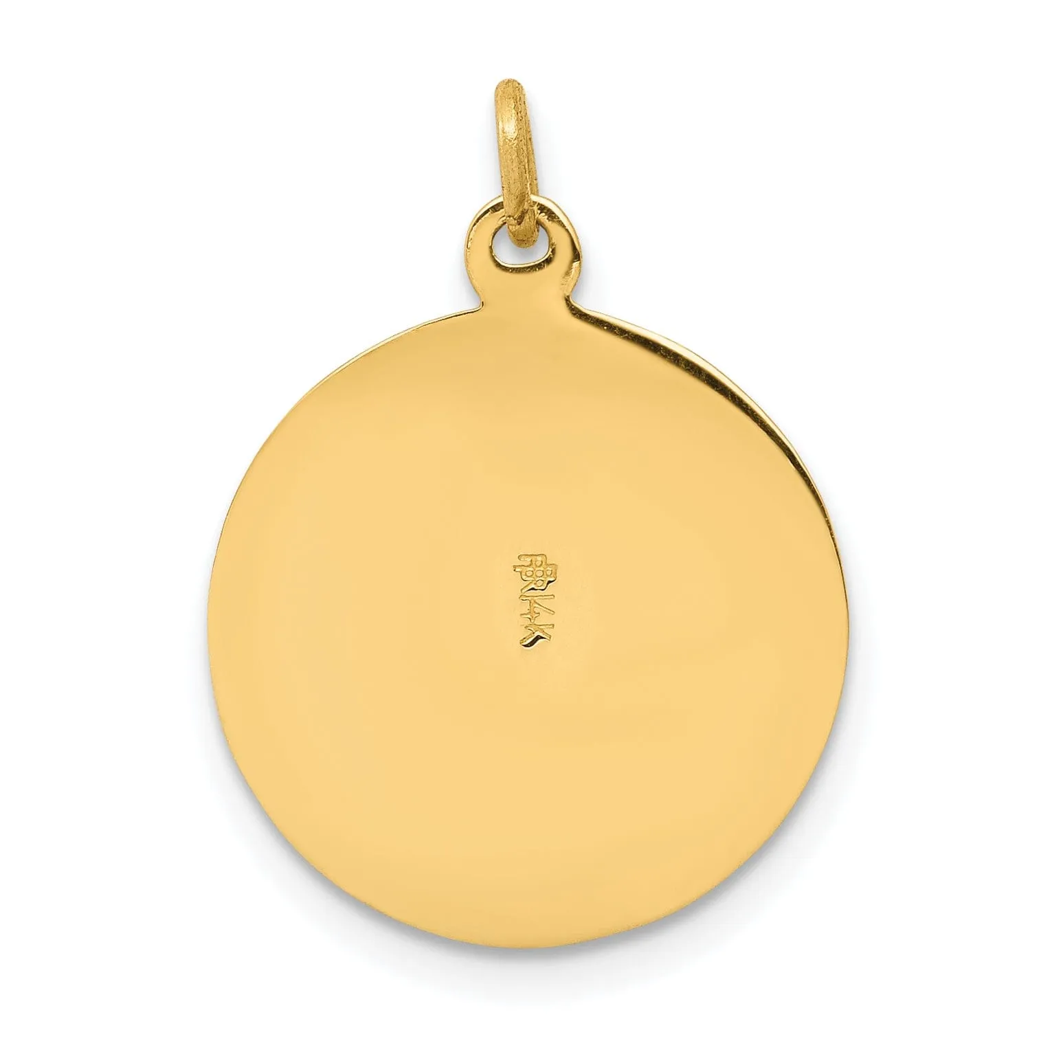 14k Yellow Gold Saint Patrick Medal Pendant