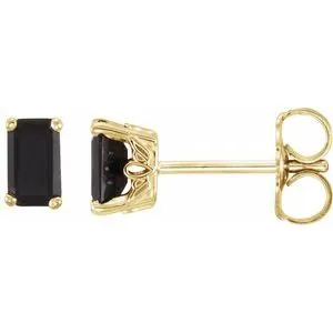 14K Yellow Onyx Earrings