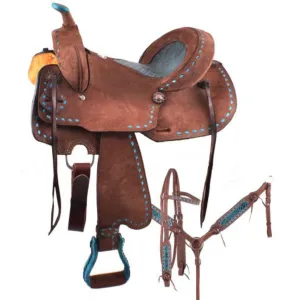 14", 15", 16"  DOUBLE T  ROUGHOUT BARREL STYLE SADDLE SET