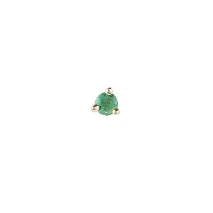 1.5 mm Emerald Dot Stud (Single)