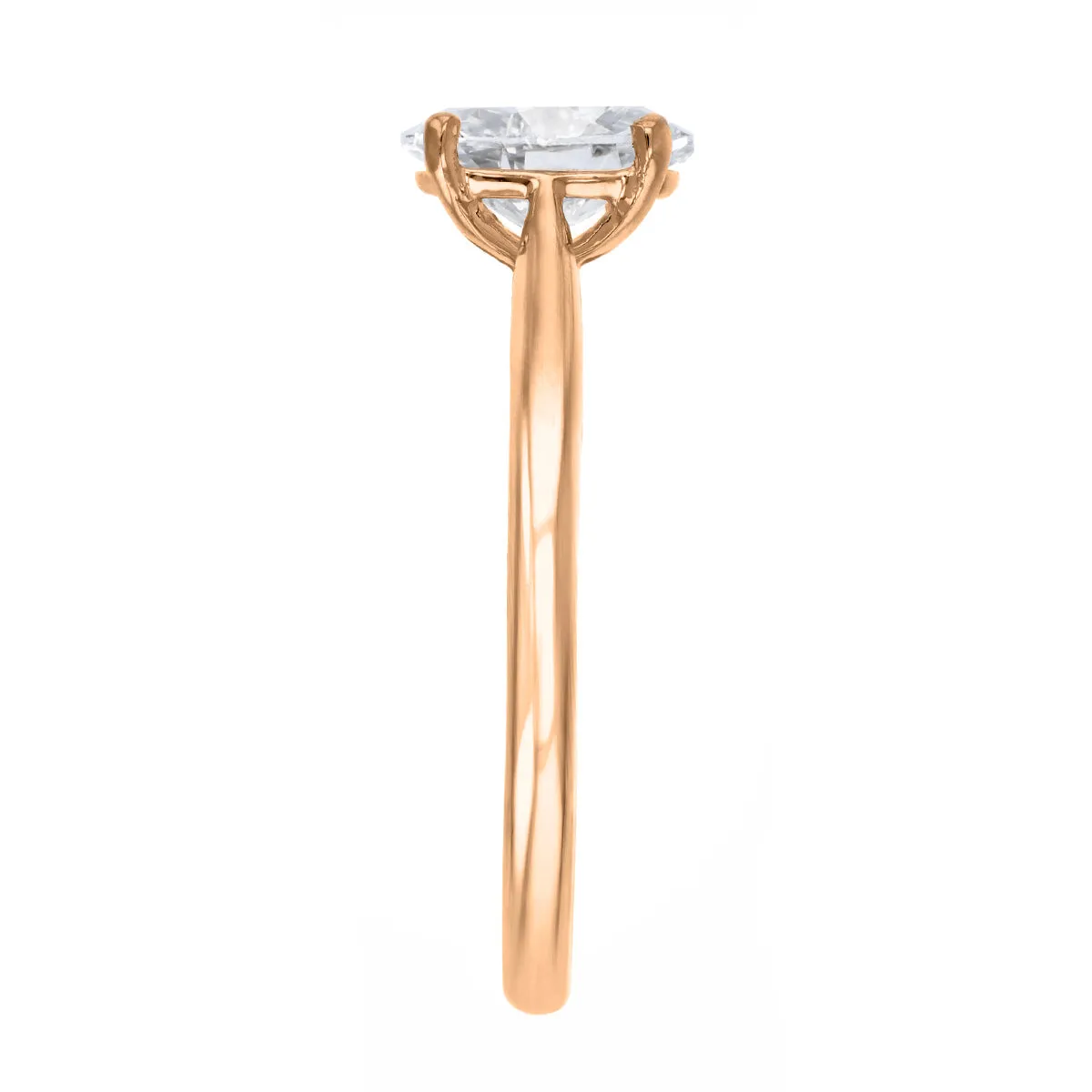 1.50ct Ophelia Oval Cut Diamond Solitaire Engagement Ring | 18ct Rose Gold