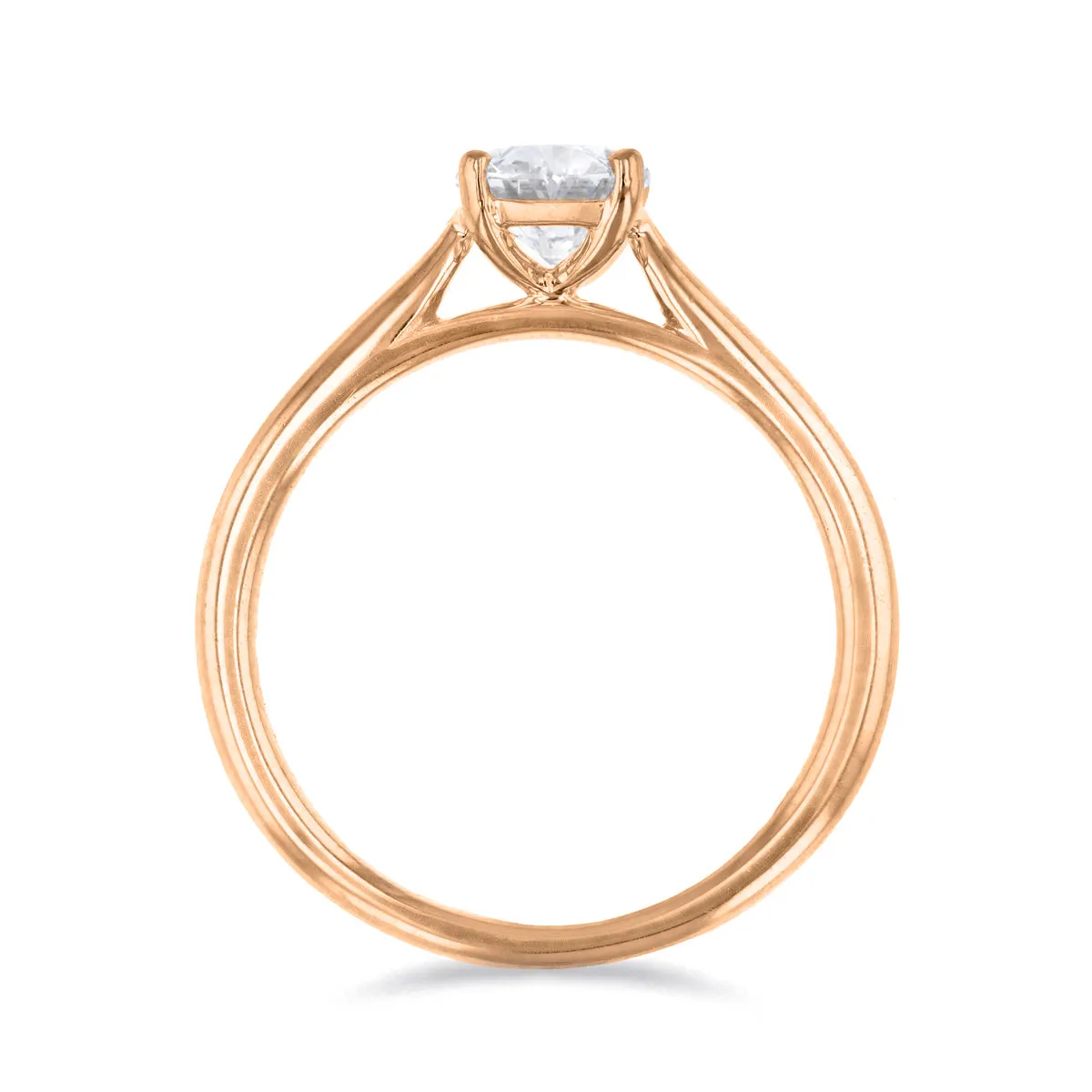 1.50ct Ophelia Oval Cut Diamond Solitaire Engagement Ring | 18ct Rose Gold