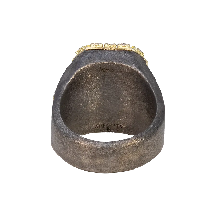 15X9 BLUE TURQUOISE SIGNET RING