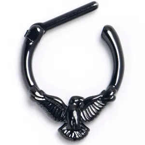 16 Gauge 5/16 Black Raven Bird Cartilage Clicker