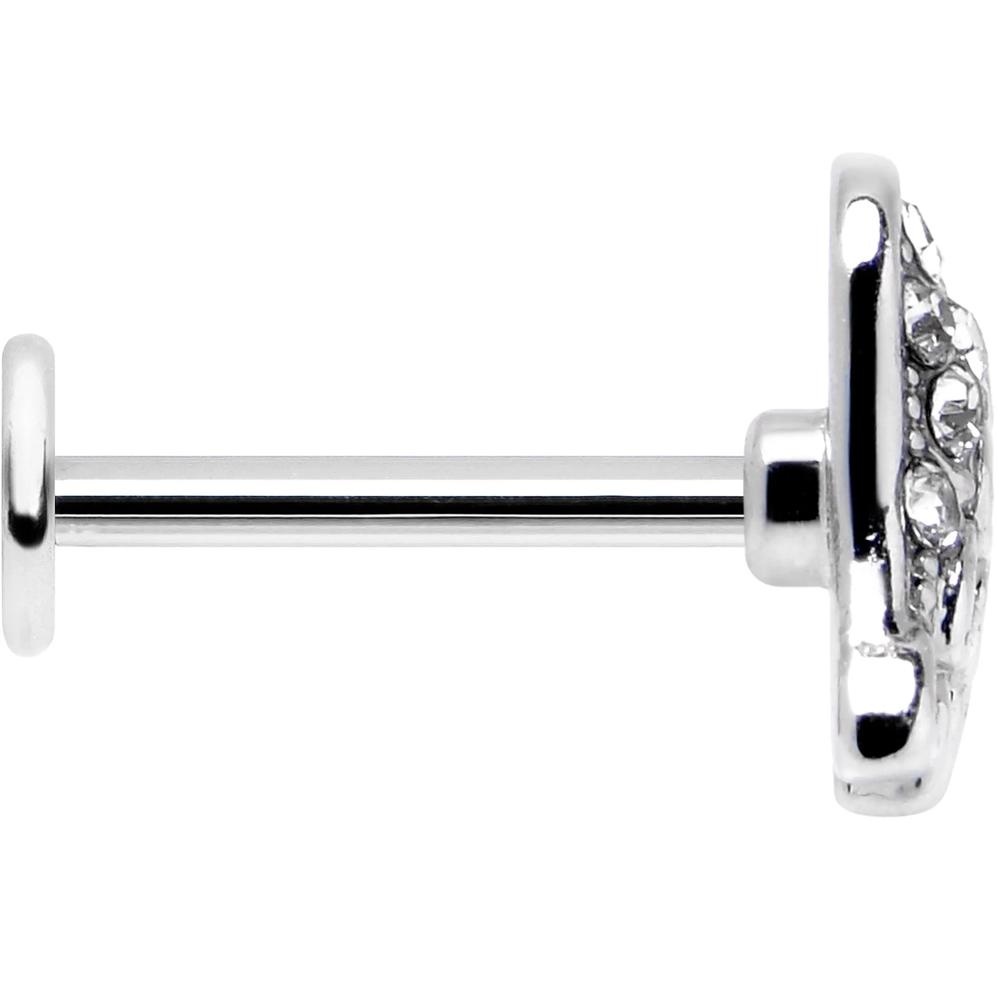16 Gauge 5/16 Clear Gem Heavenly Heart Angel Wing Blue Labret Tragus