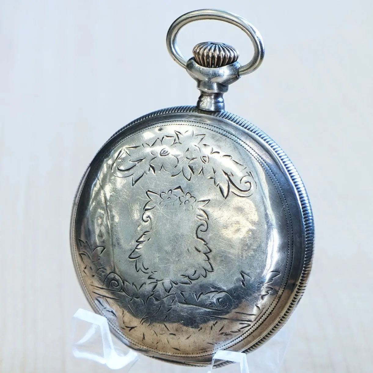 1881 BW Raymond ELGIN Pocket Watch 18s Lever Set Grade 70 Adjusted 15 Jewels 925 Case