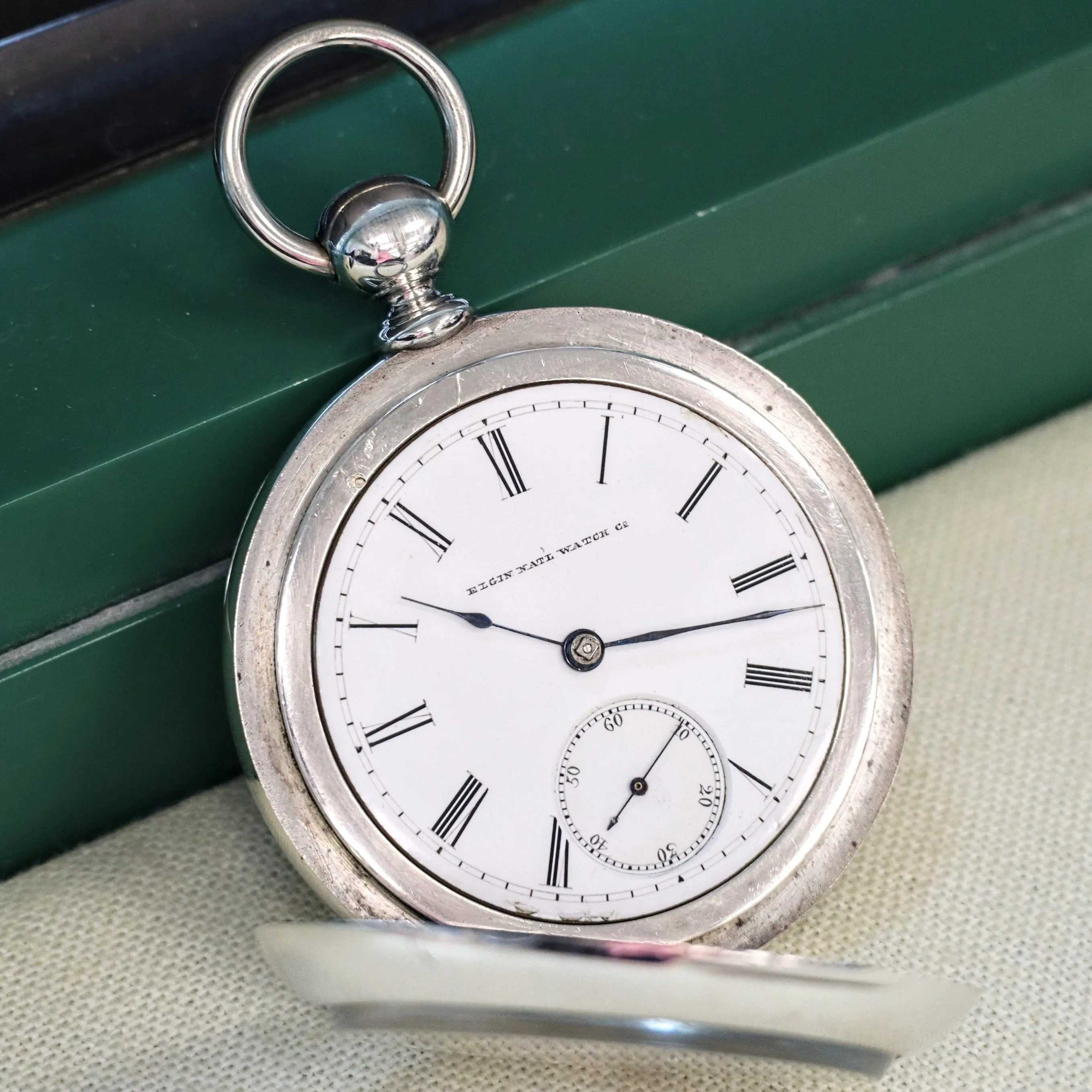 1883 ELGIN Pocket Watch Openface 18s Grade 81 Key Wind 13 Jewels Coin Silver Case