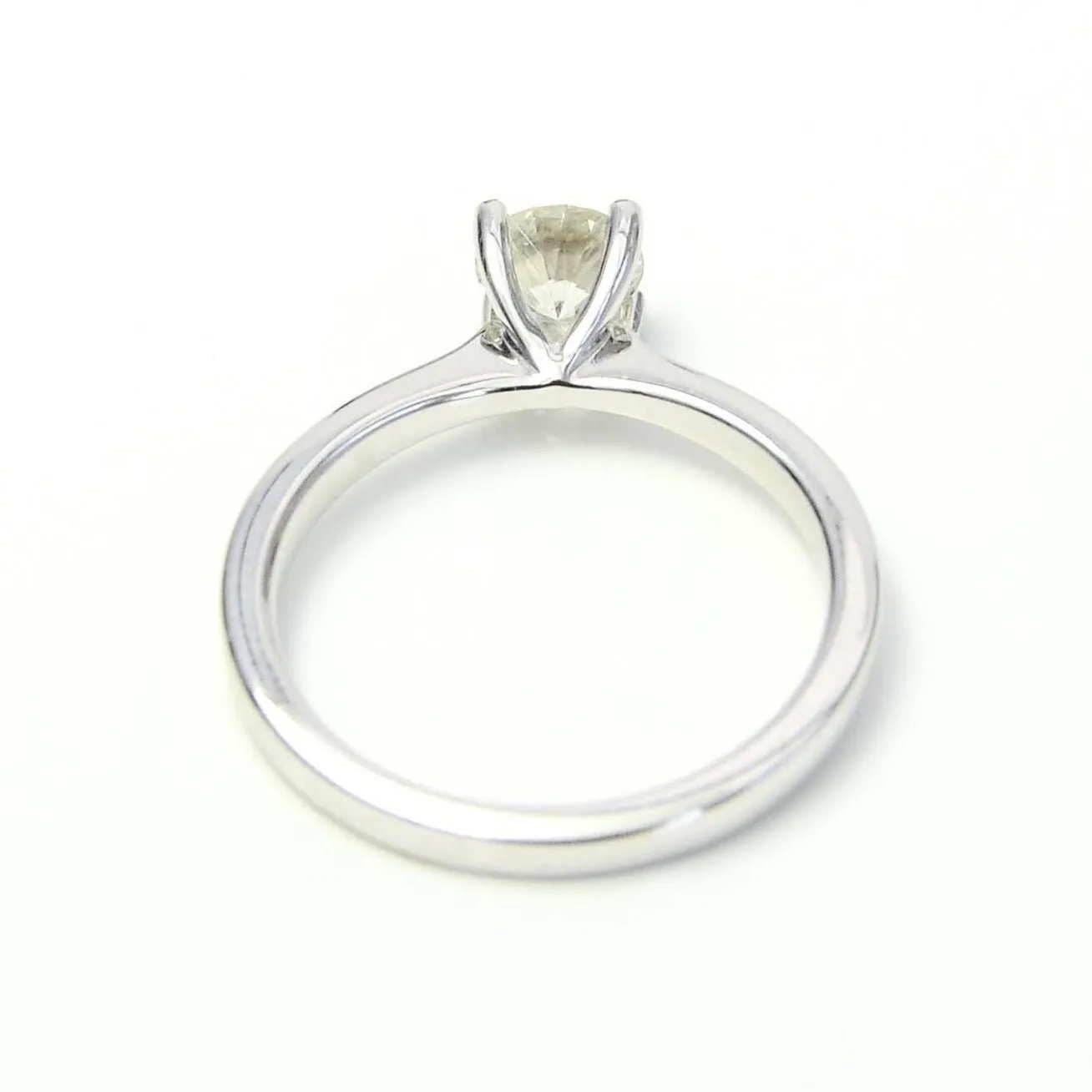 18ct White Gold & 0.62ct Round Brilliant Cut GIA Diamond Solitaire Engagement Ring