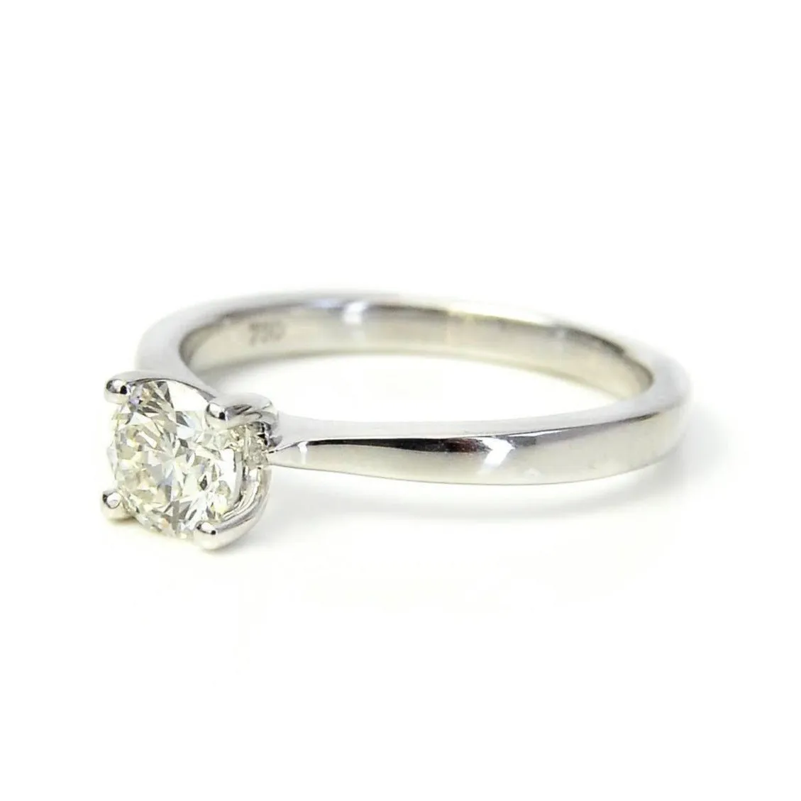 18ct White Gold & 0.62ct Round Brilliant Cut GIA Diamond Solitaire Engagement Ring