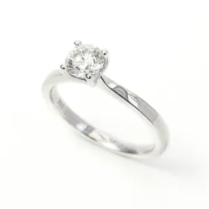18ct White Gold & 0.62ct Round Brilliant Cut GIA Diamond Solitaire Engagement Ring