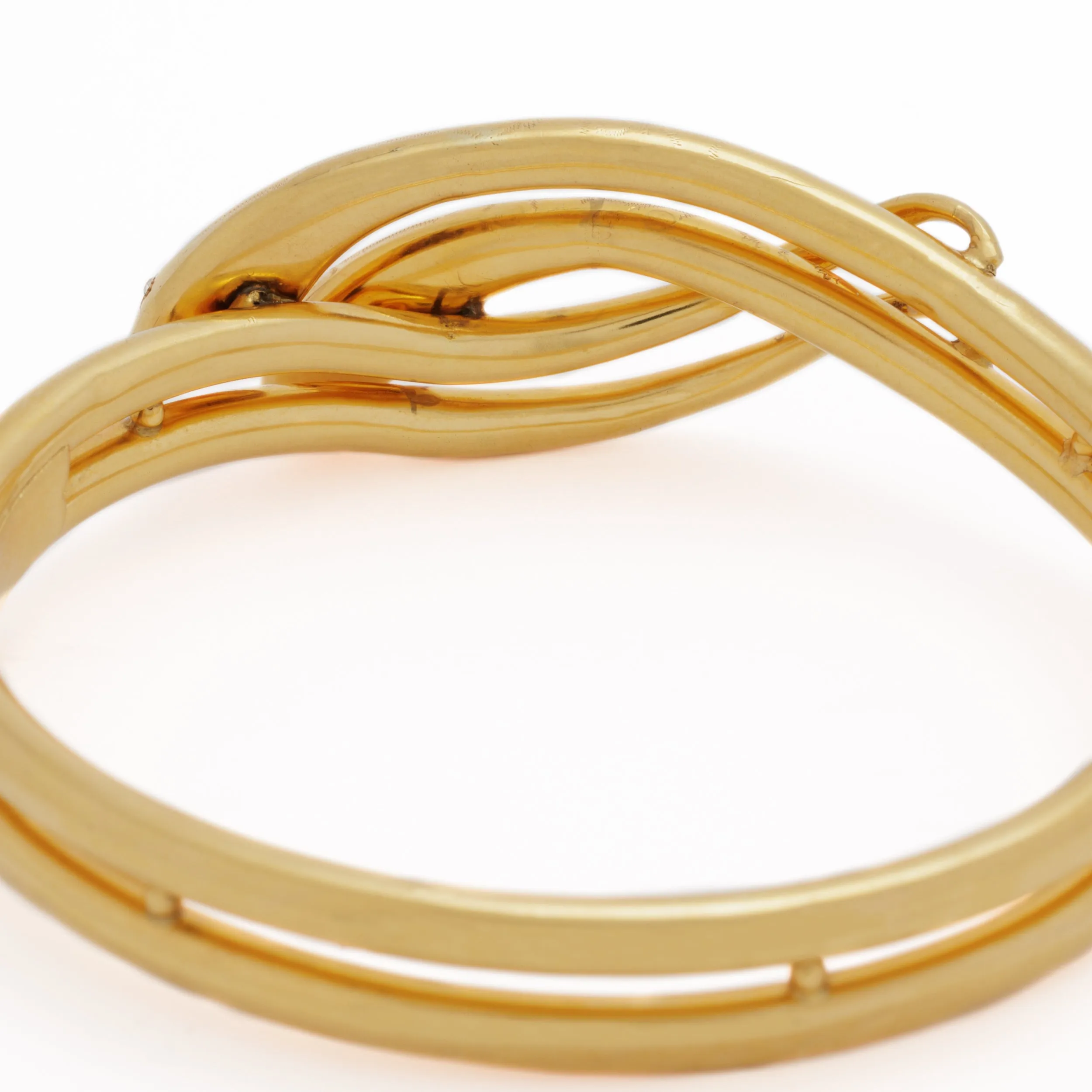 18K GOLD DOUBLE DIAMOND SNAKE BRACELET