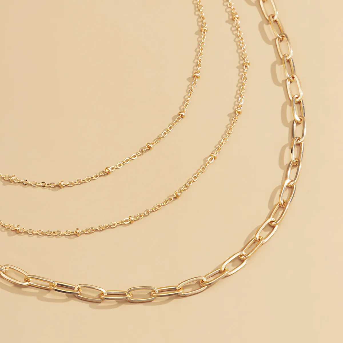 18K Gold-Plated Layered Necklace Set