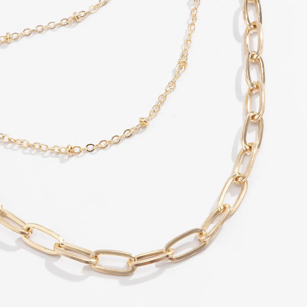 18K Gold-Plated Layered Necklace Set
