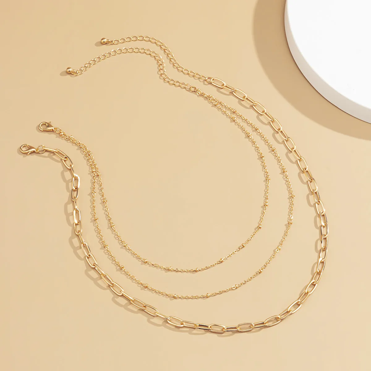 18K Gold-Plated Layered Necklace Set