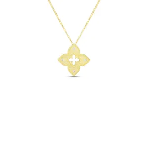 18K Petite Venetian Princess Satin Flower Pendant W. Diamond Accent 7772824Aychx