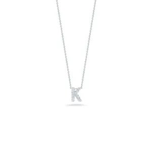 18Kt Gold Love Letter K Pendant With Diamonds 001634Awchxk