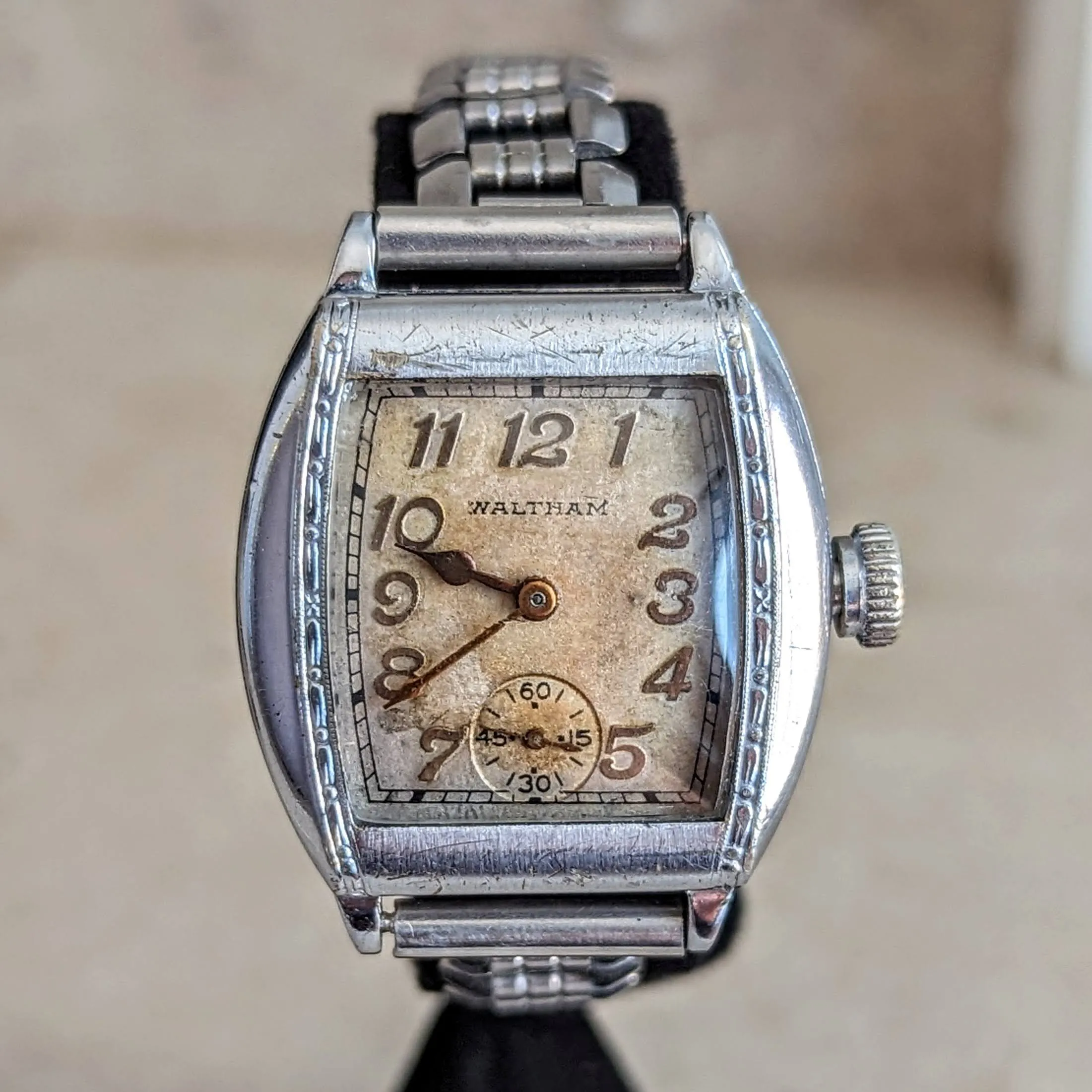 1935 Art Deco WALTHAM Wristwatch 15 Jewels Vintage U.S.A. Made Watch