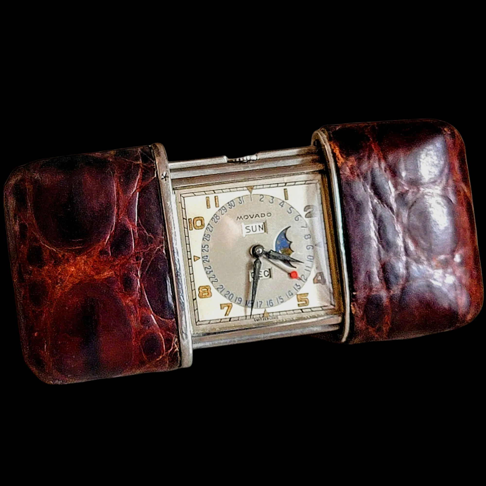 1940's Movado Ermeto Calendarmeto Triple Calendar Moonphase Watch