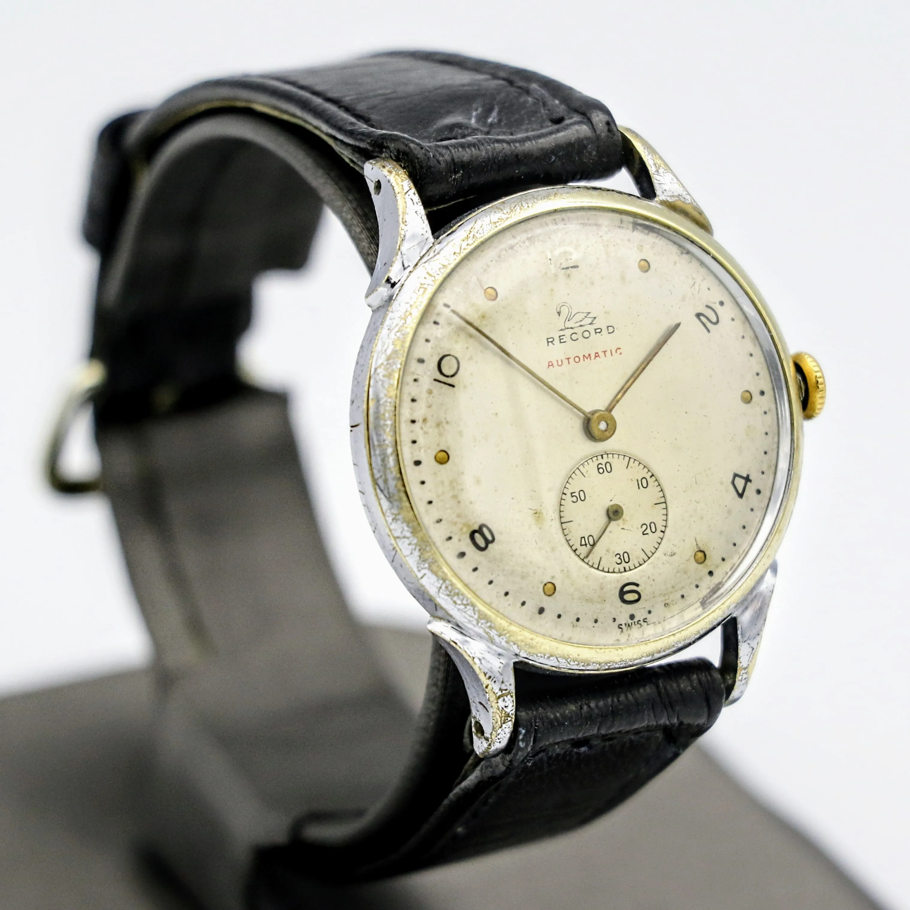 1940s RECORD Bumper Automatic Wristwatch Swiss Made Cal. 171 20 Jewels Watch
