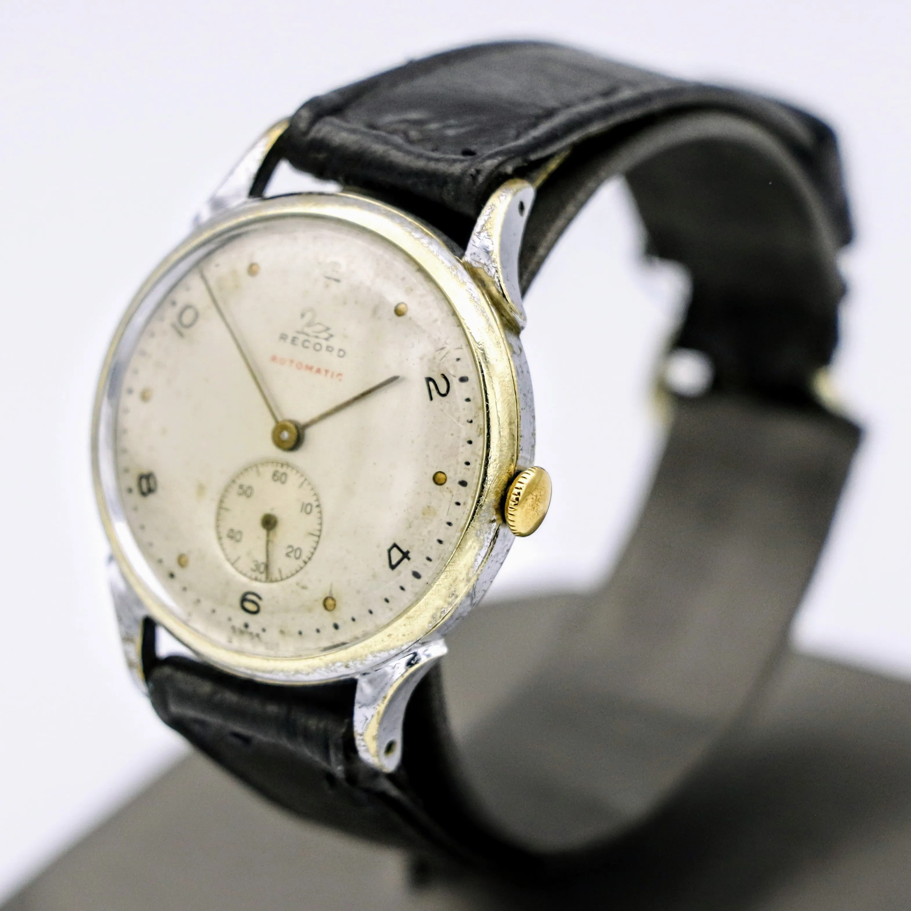 1940s RECORD Bumper Automatic Wristwatch Swiss Made Cal. 171 20 Jewels Watch