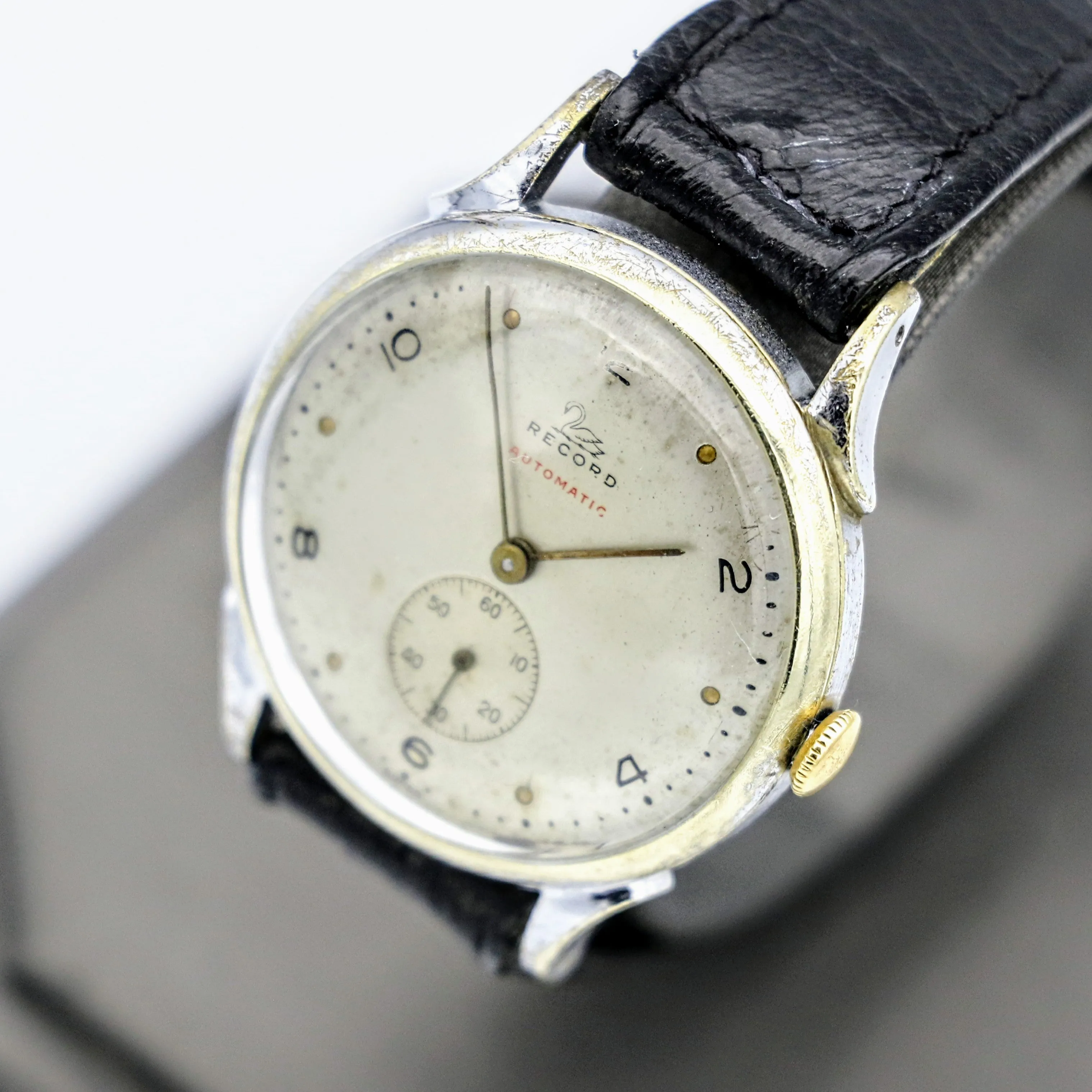 1940s RECORD Bumper Automatic Wristwatch Swiss Made Cal. 171 20 Jewels Watch