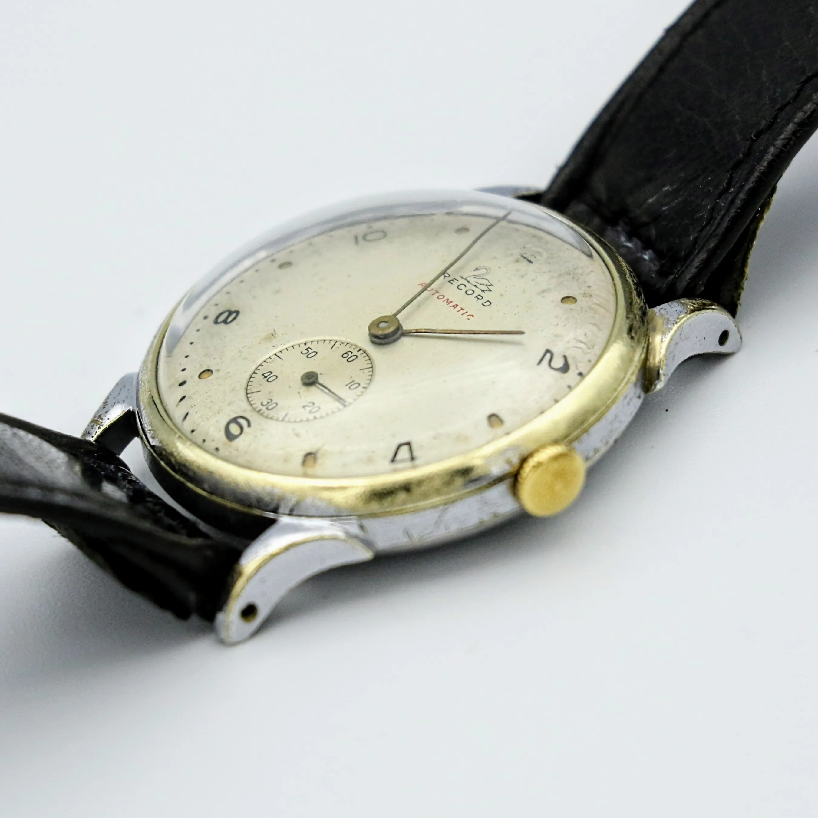1940s RECORD Bumper Automatic Wristwatch Swiss Made Cal. 171 20 Jewels Watch