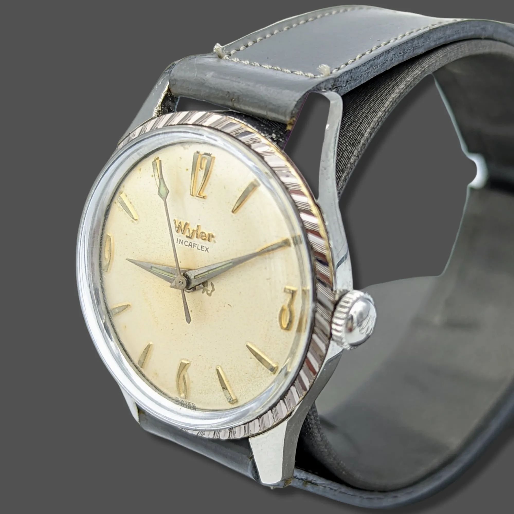 1950's WYLER Incaflex Watch 17 Jewels Cal. WM 29 / ETA 1100 Swiss