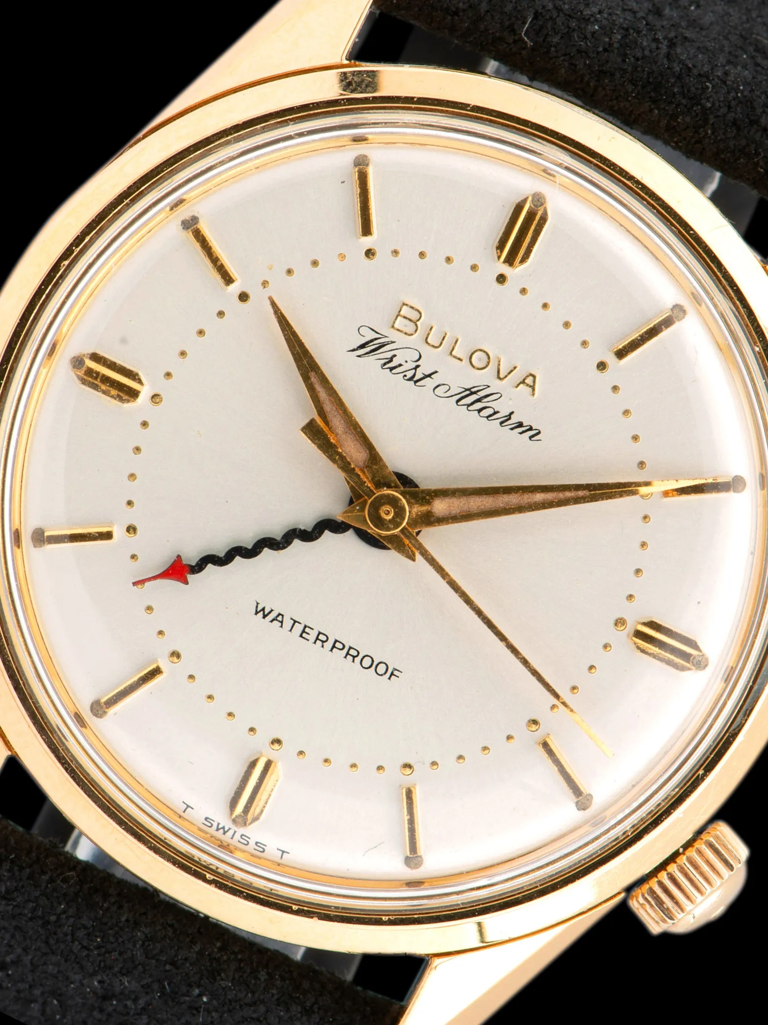 1965 Bulova Wrist Alarm (Ref. 445-1) "Gold Plated"