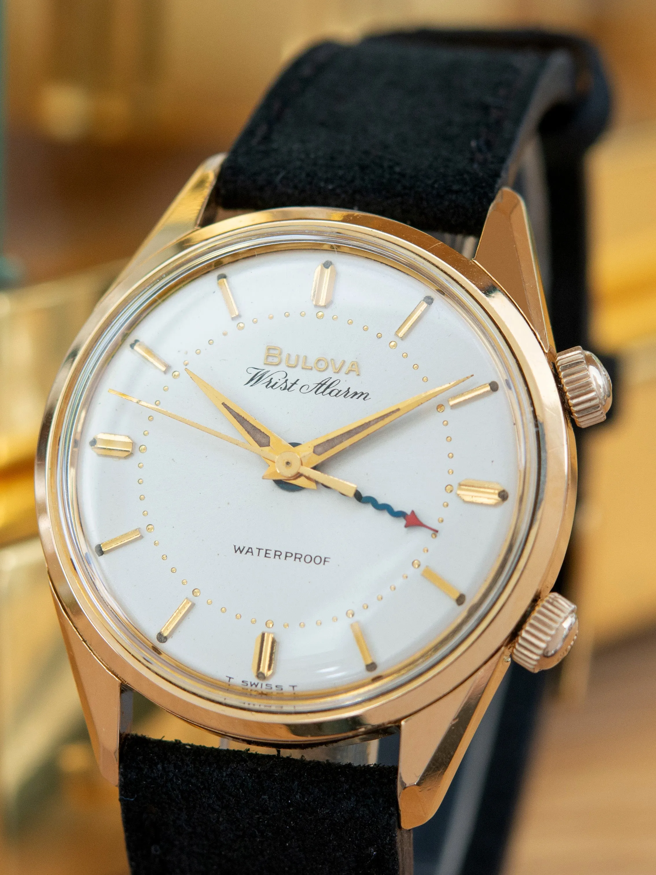 1965 Bulova Wrist Alarm (Ref. 445-1) "Gold Plated"