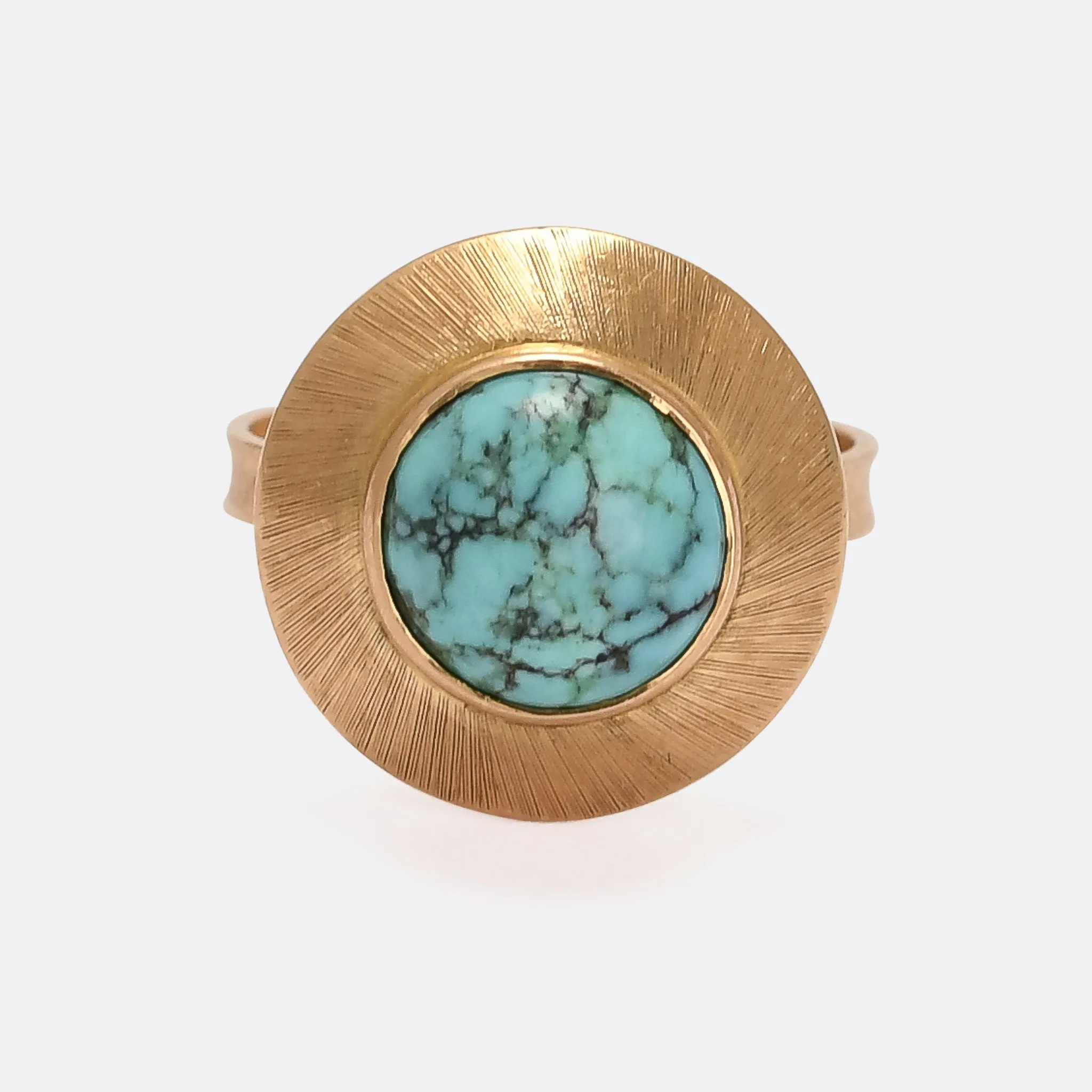 1970s Turquoise Flying Saucer Ring