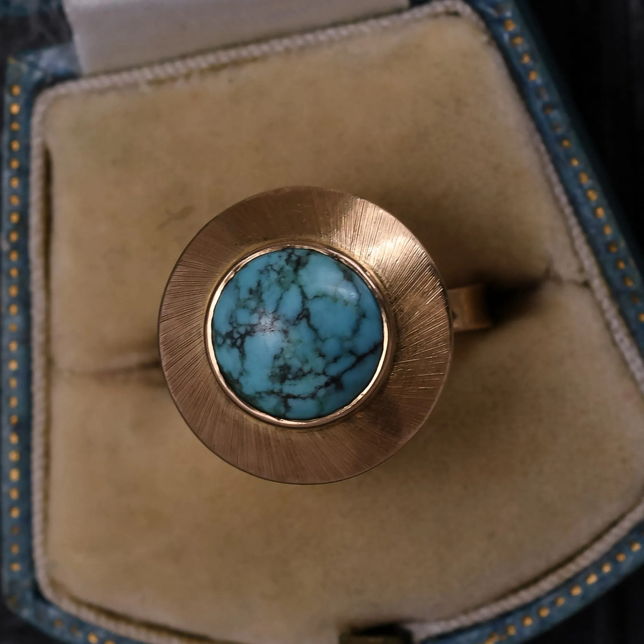 1970s Turquoise Flying Saucer Ring
