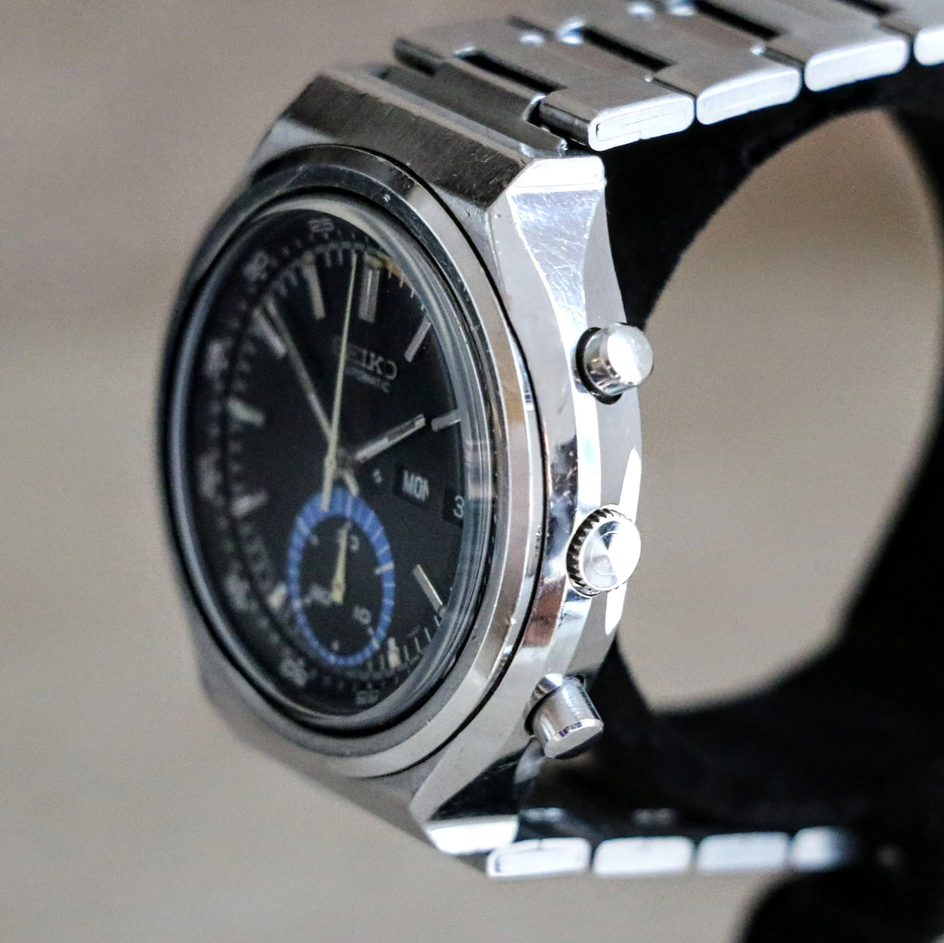 1974 SEIKO Speed-Timer Chronograph Automatic Watch Ref. 6139-7069 Day/Date Vintage Wristwatch