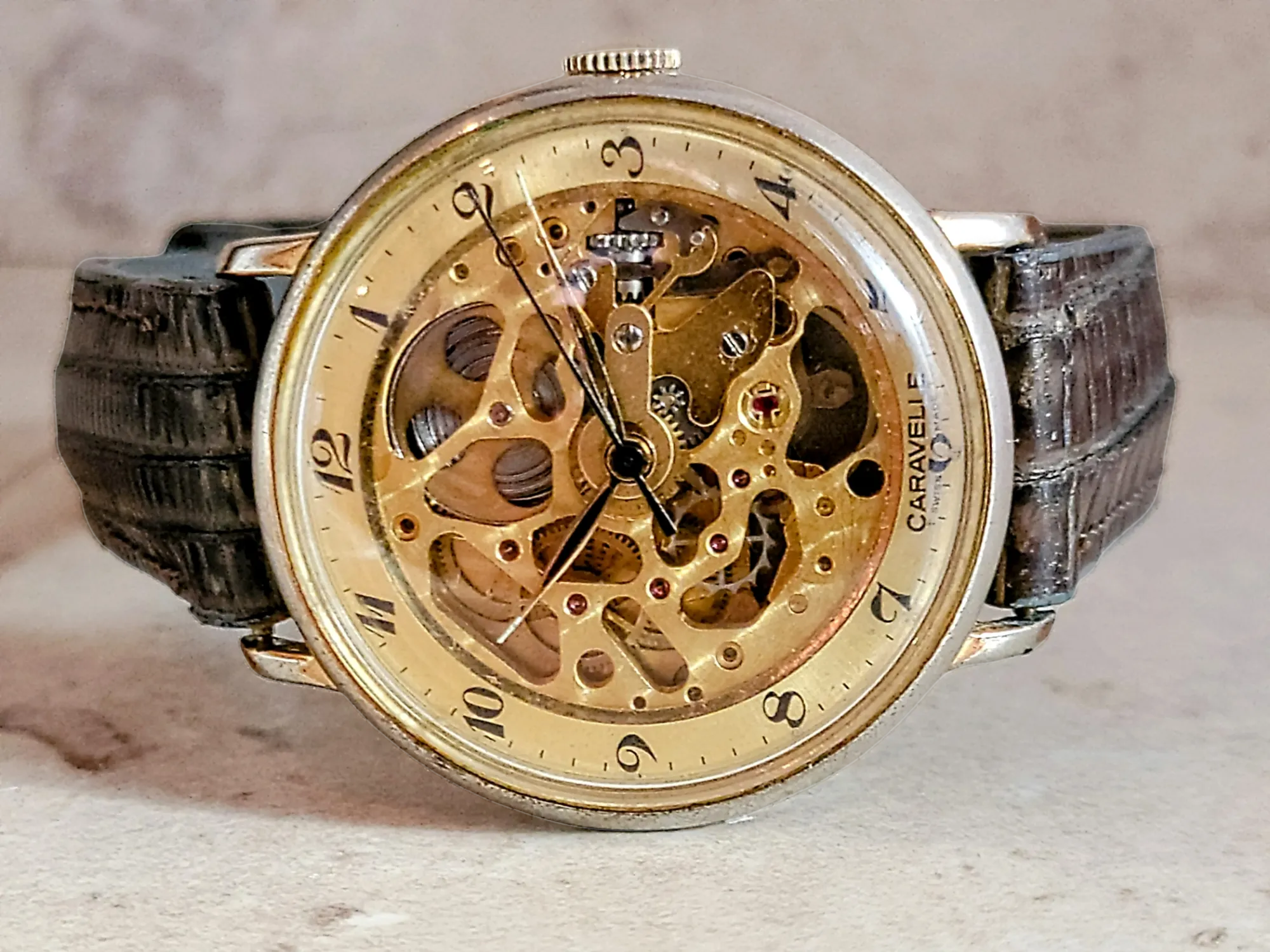 1978 CARAVELLE By Bulova - Skeleton Watch 17 Jewels Cal. 1241.50