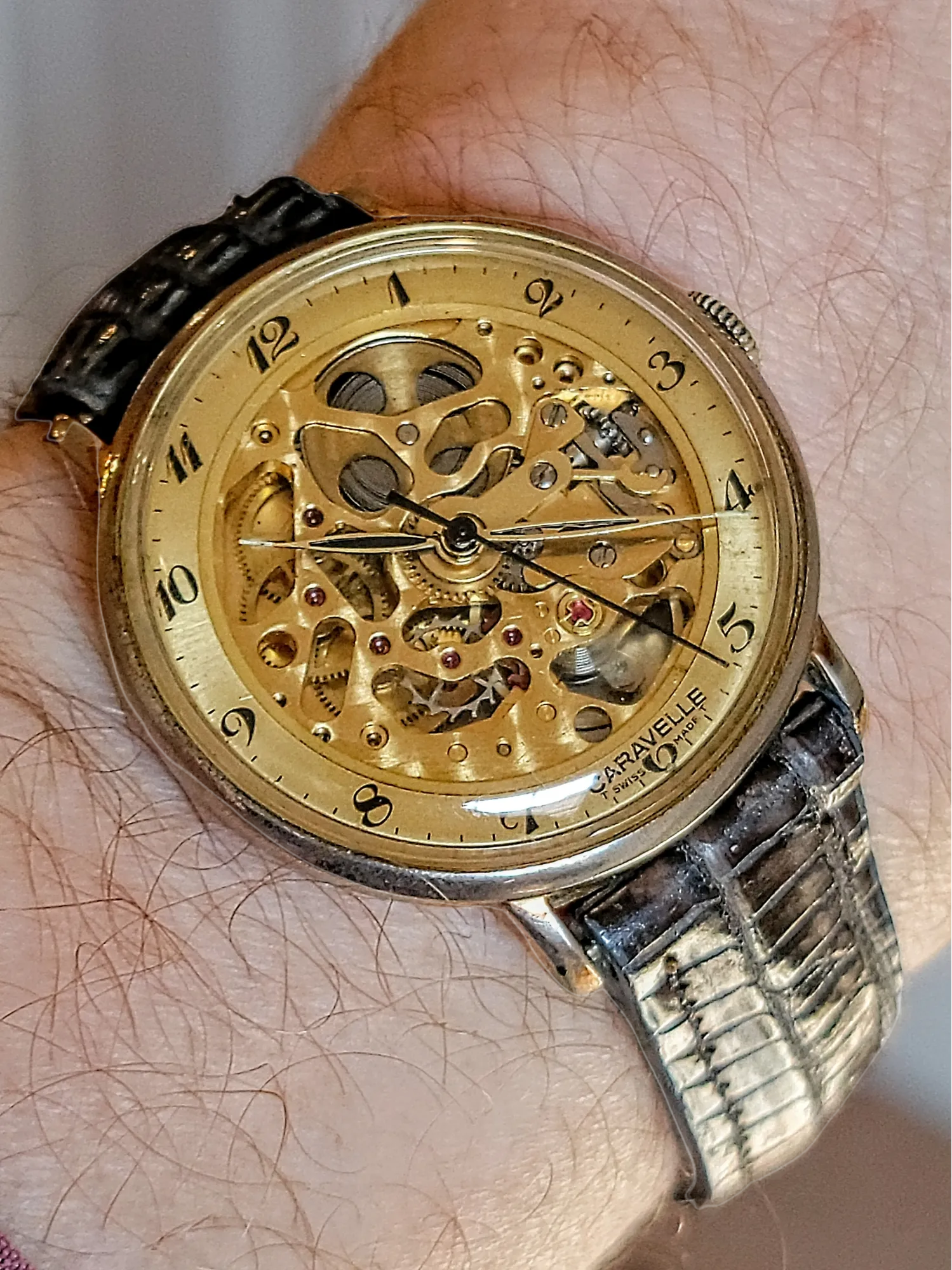 1978 CARAVELLE By Bulova - Skeleton Watch 17 Jewels Cal. 1241.50